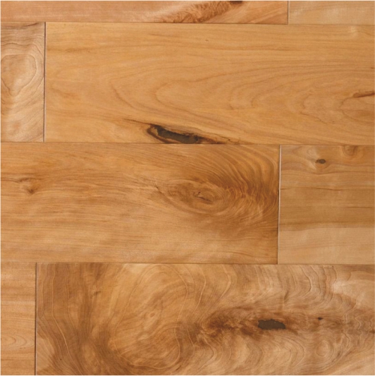 Паркетная доска AmberWood Фьюжен Береза желтая Карамель Кантри лак 909х125х14 мм (0,909 м2/упак)